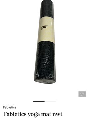 Fabletics Black Non-Slip Yoga Mat